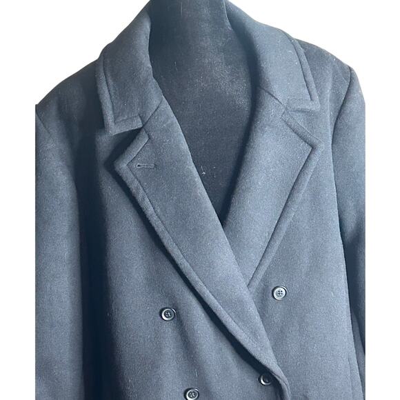Banana Republic Timeless Black Wool blend topcoat NWT Men's size xl - Picture 2 of 7